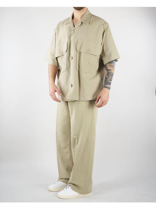 Pantalone Sabbia wide leg con fondo ampio PA3709 55 I'M BRIAN 