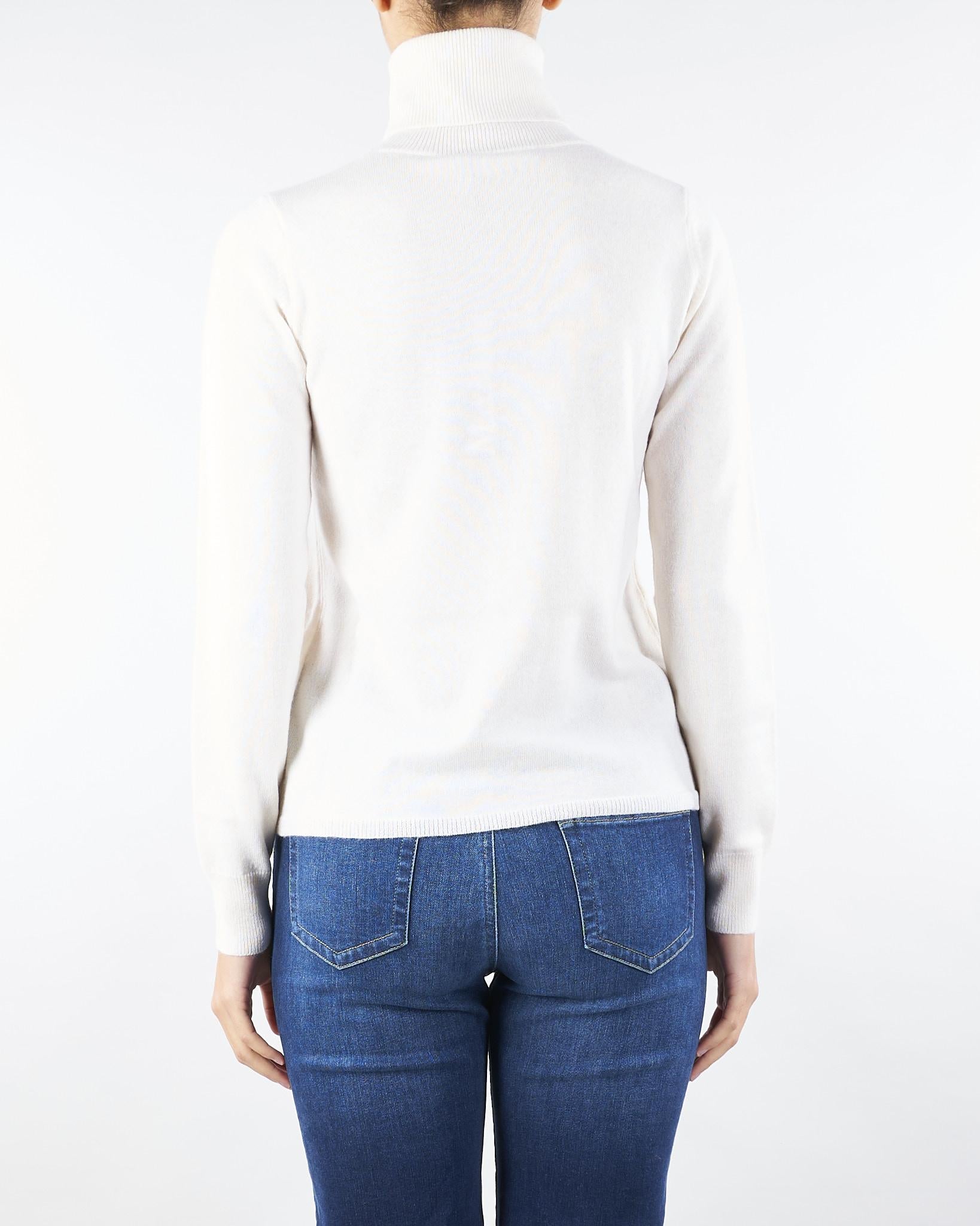 Maglia Panna collo alto in lana e cachemire EDUCATA 1 MAX MARA STUDIO 