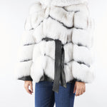 Vera Pelliccia Ghiaccio con inserti in pelle LC2077 30 LES NOIR 