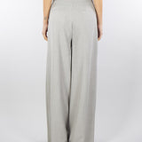 Pantalone Grigio a gamba larga vita alta