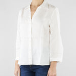 Camicia slim Bianco in puro lino PBBALCALI 1 PENNY BLACK 