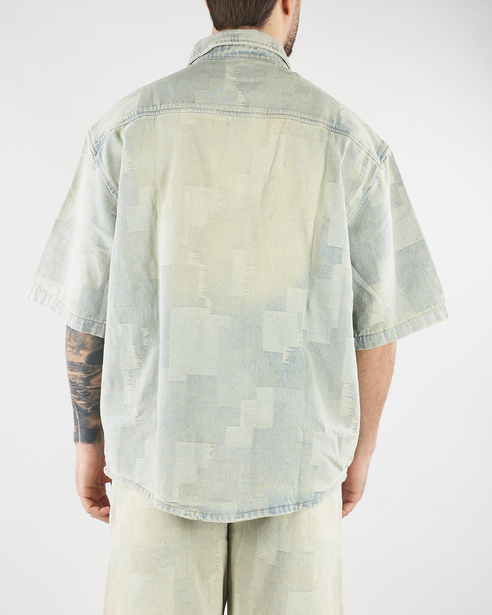 Camicia Denim Patchwork Oversize HTEM581001 315 ACUPUNCTURE 