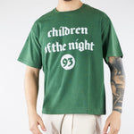 T-shirt Boxy Verde con stampa HTEM321302 413 ACUPUNCTURE 