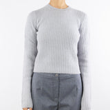 Maglia Grigio girocollo a costine 2K0328K294 S733 PATRIZIA PEPE 