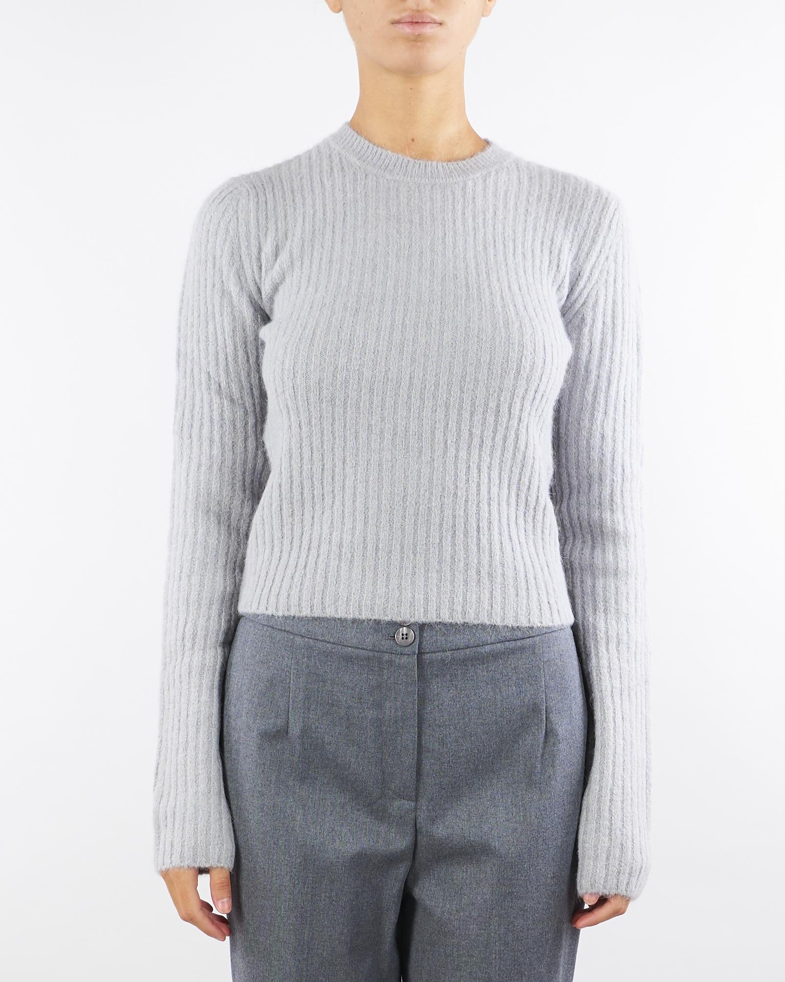 Maglia Grigio girocollo a costine 2K0328K294 S733 PATRIZIA PEPE 