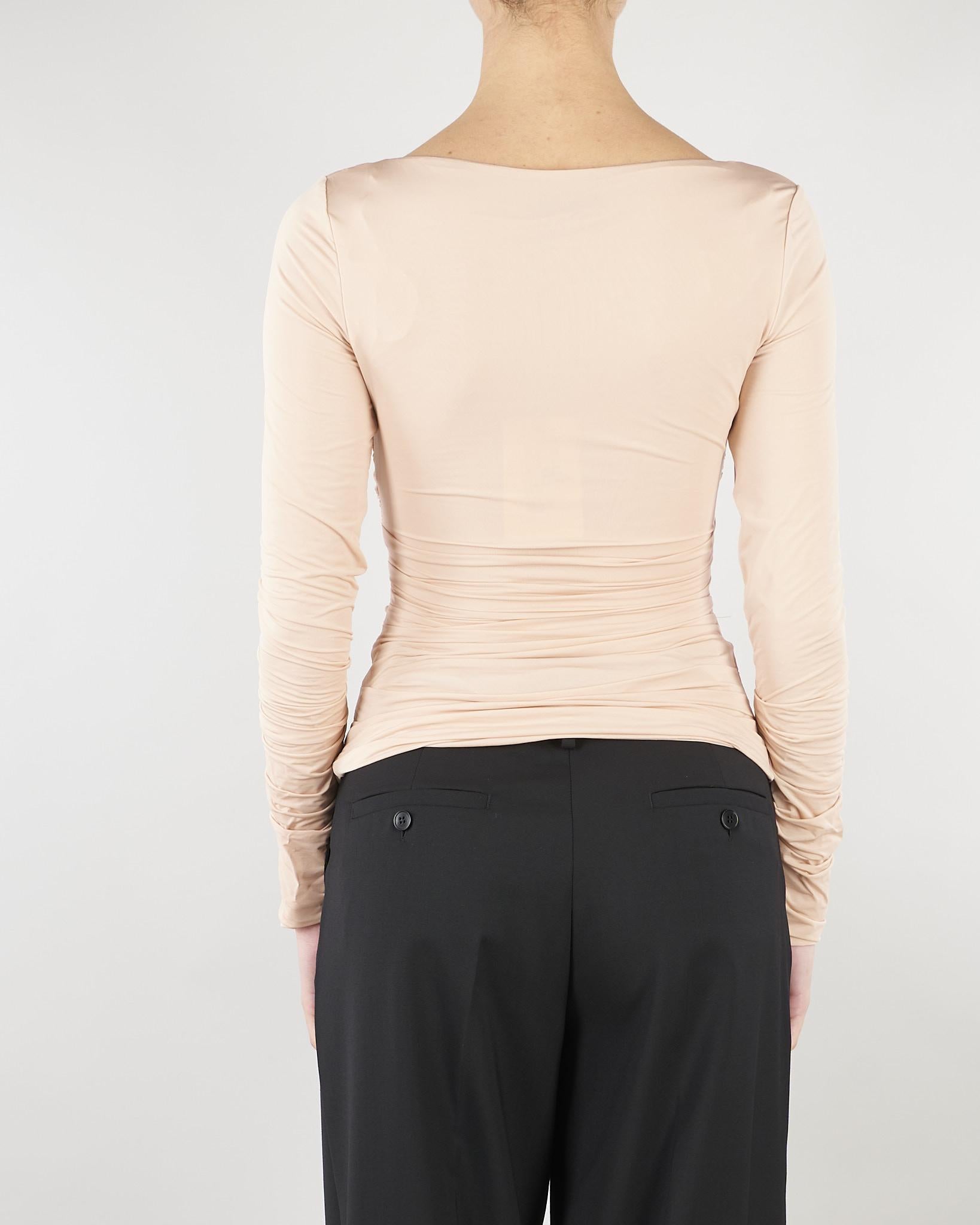 Maglia Nude in jersey con dettaglio gioiello MD02962E2 EA1 ELISABETTA FRANCHI 