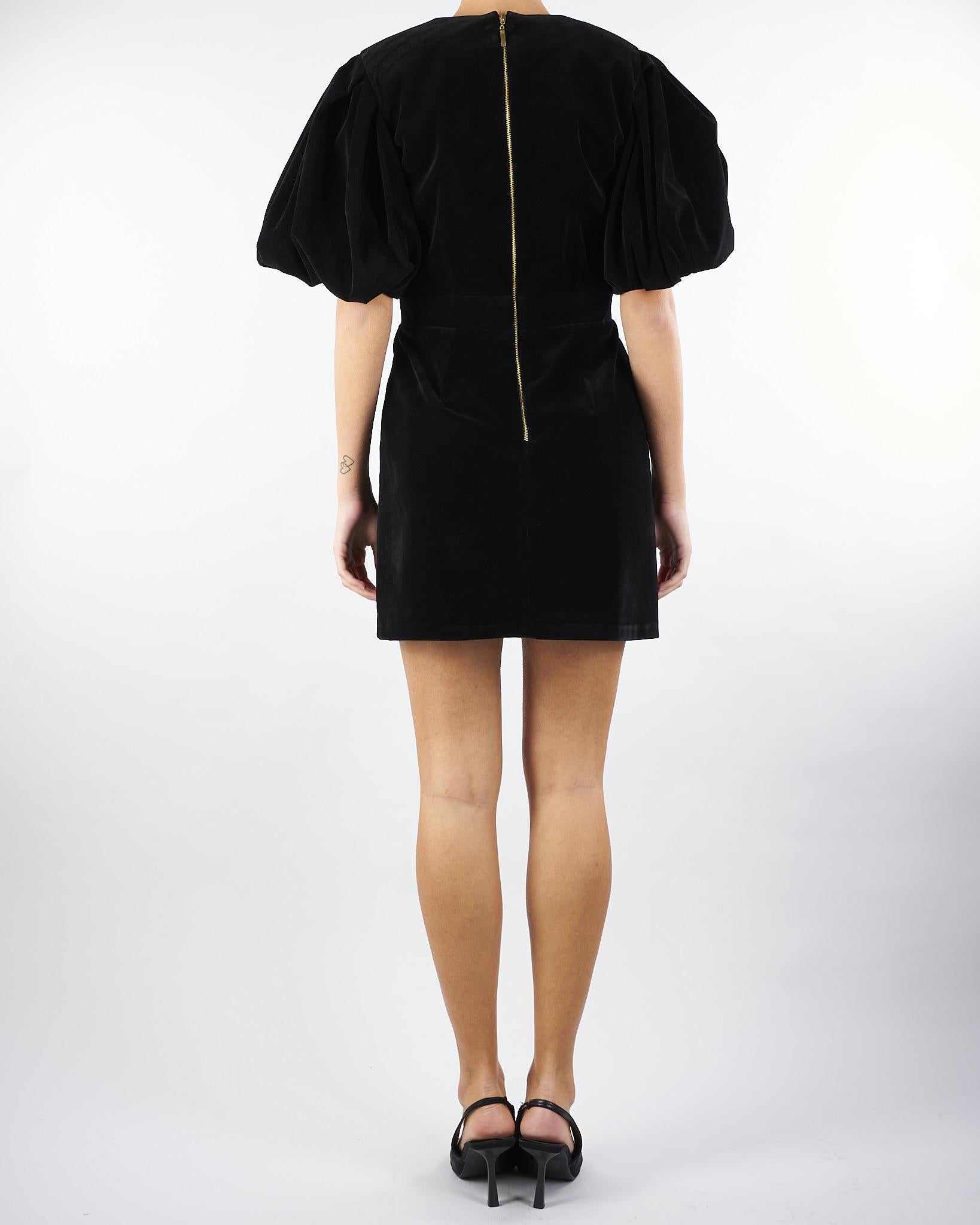 Abito in velluto Nero con manica ampia ACT15151AB4055 99 ACTUALEE 