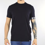 T-shirt Nero con banda logo DSQ2