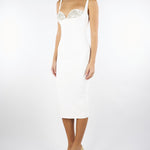 Abito Avorio in crêpe leggero con cristalli AB83557E2 360 ELISABETTA FRANCHI 