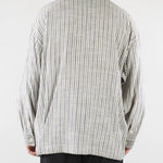 Camicia Grigio Oversize in lino a righe CA3620 28 I'M BRIAN 