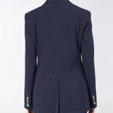 Blazer Blu doppiopetto in jersey