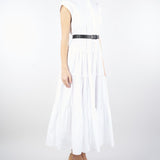 Abito chemisier in cotone con balze