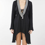 Kaftano asimmetrico con passamanerie Miss Bikini V3069D INNE MISS BIKINI 