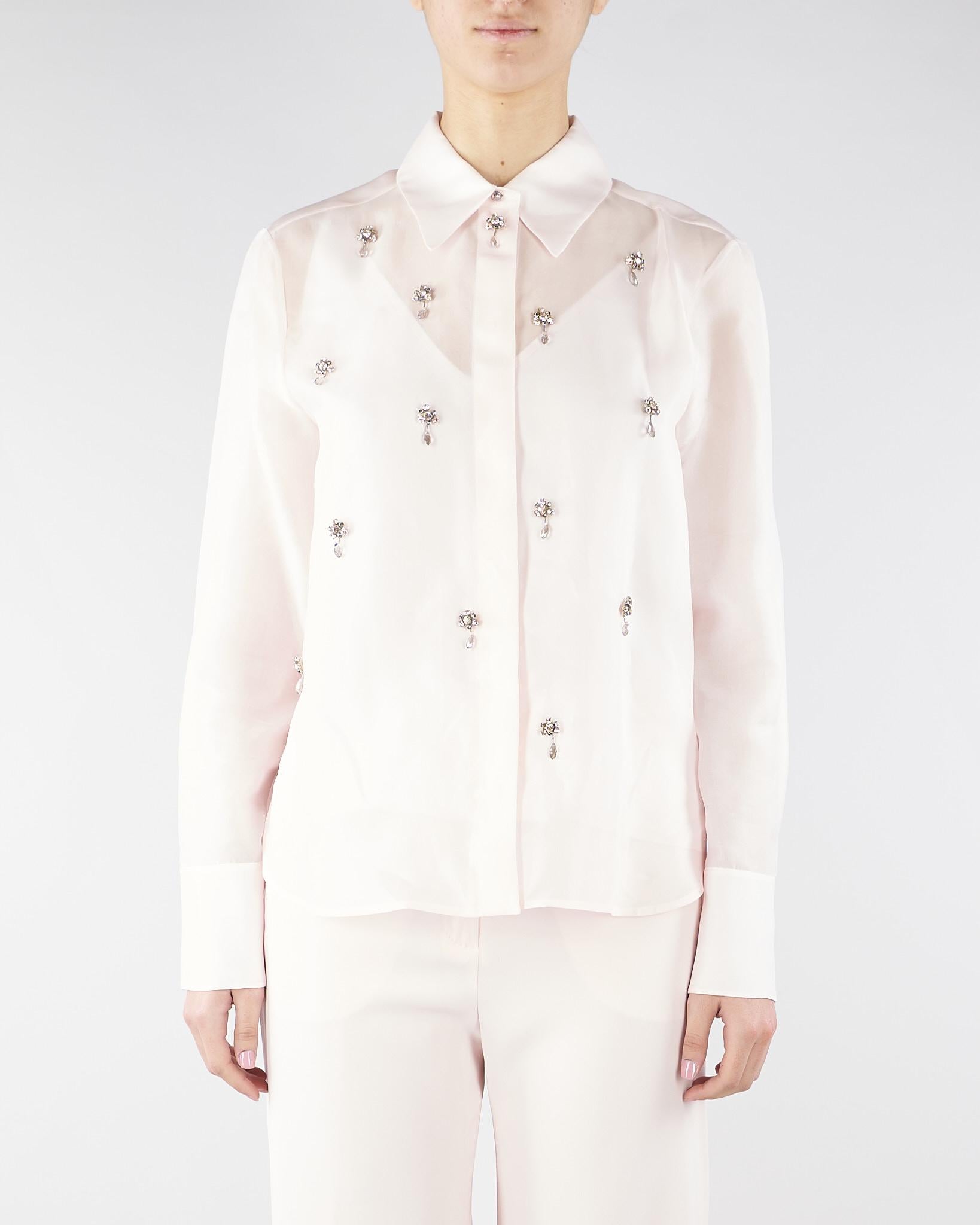 Camicia Rosa in organza di seta MSEAGI 9 MAX MARA STUDIO 