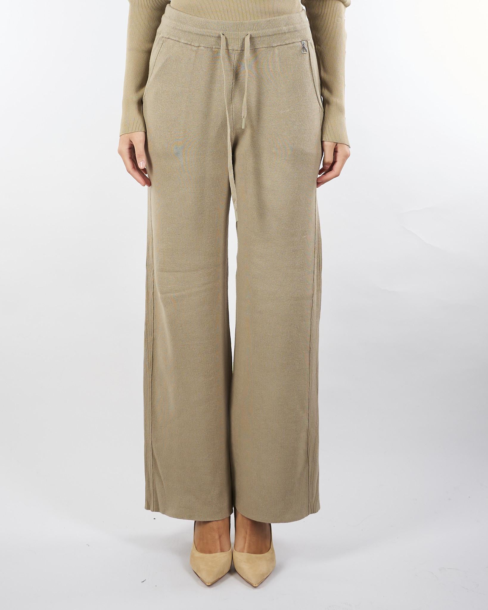 Pantalone cropped Beige in maglia 2P1704K207 B848 PATRIZIA PEPE 