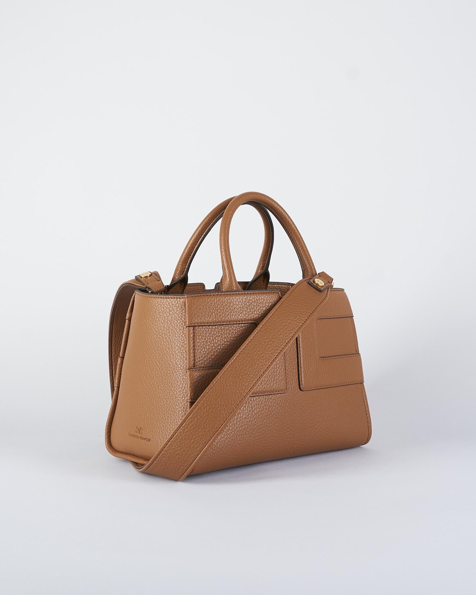 Borsa Brown Sugar  tote media con logo BS35A56E2 EC1 ELISABETTA FRANCHI 