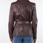 Giacca Merlot biker in pelle GD50Z56E2 EA4 ELISABETTA FRANCHI 