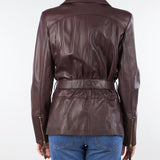 Giacca Merlot biker in pelle GD50Z56E2 EA4 ELISABETTA FRANCHI 