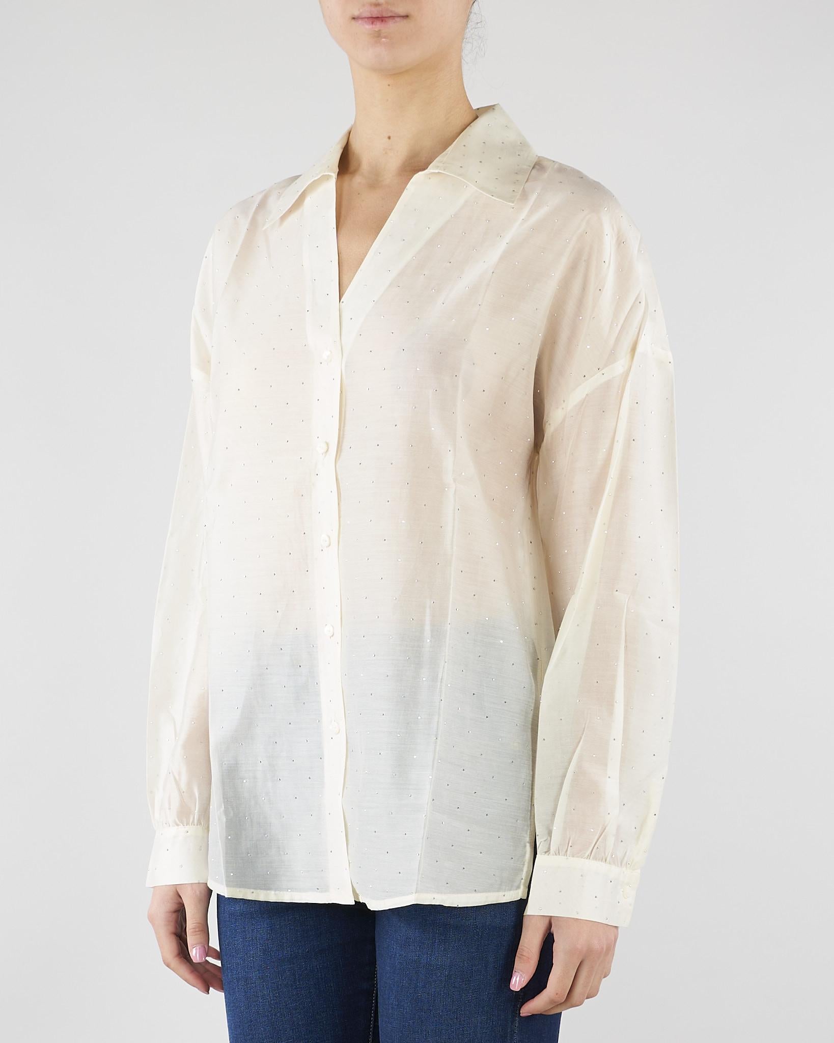 Camicia Crema in voile con strass PBPGIOSTRA 1 PENNY BLACK 