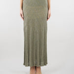 Gonna lunga Verde in maglia di lino con lurex TT3211 13565 TWIN SET 