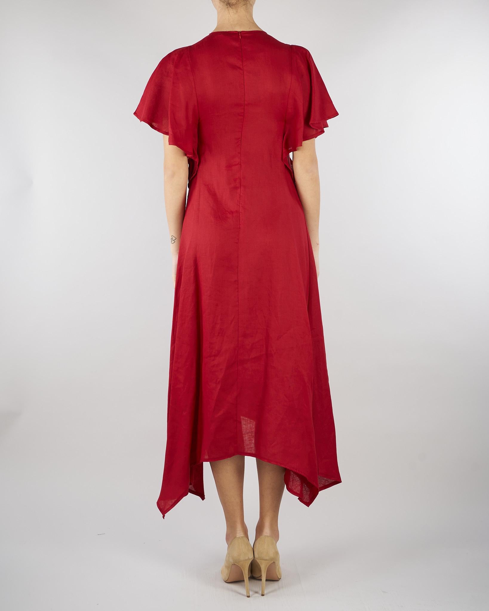 Abito Rosso in lino SP5LE042 4031 ICONA 