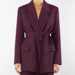 Giacca Bordeaux con cintura in vita TF0358 38 VICOLO 