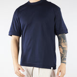 T-shirt Blu in jersey lucido F0134054 6685 PAOLO PECORA 