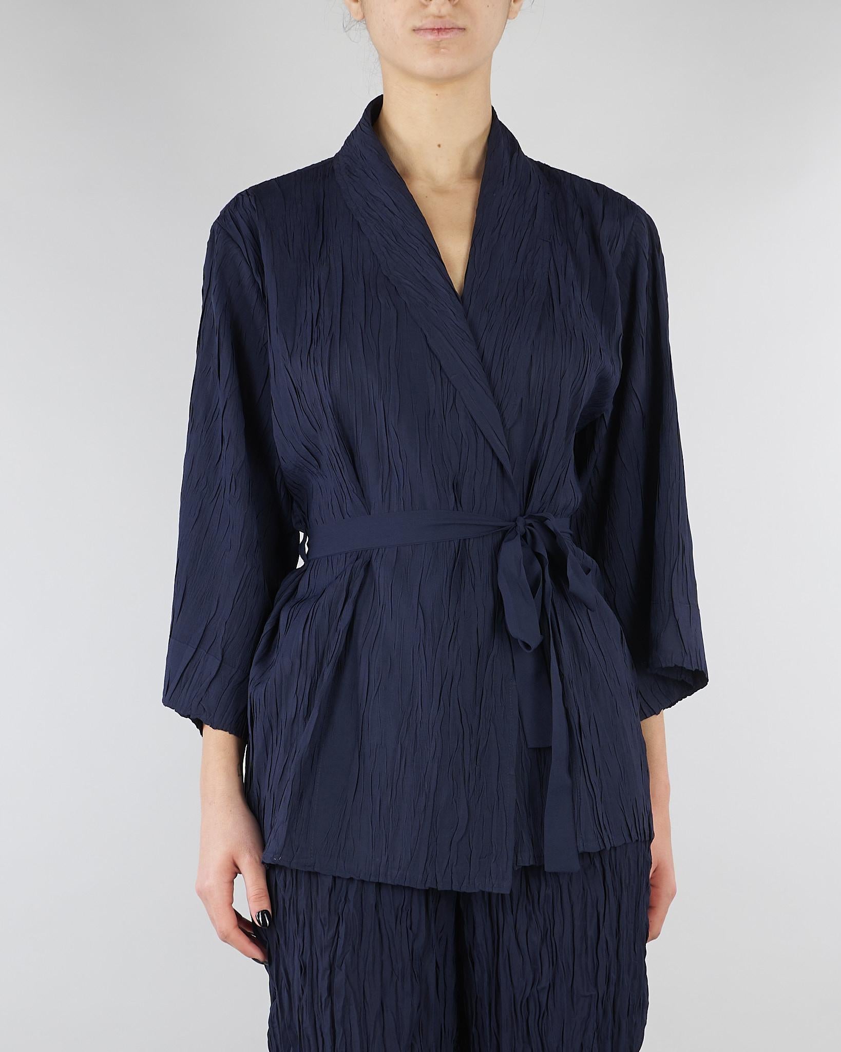 Giacca kimono Blu con maniche a 3/4 SP5PR005 3000 ICONA 