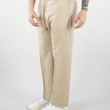 Pantalone Beige in lino con elastico PA3702 25 I'M BRIAN 