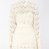 Maxi camicia in pizzo macramè