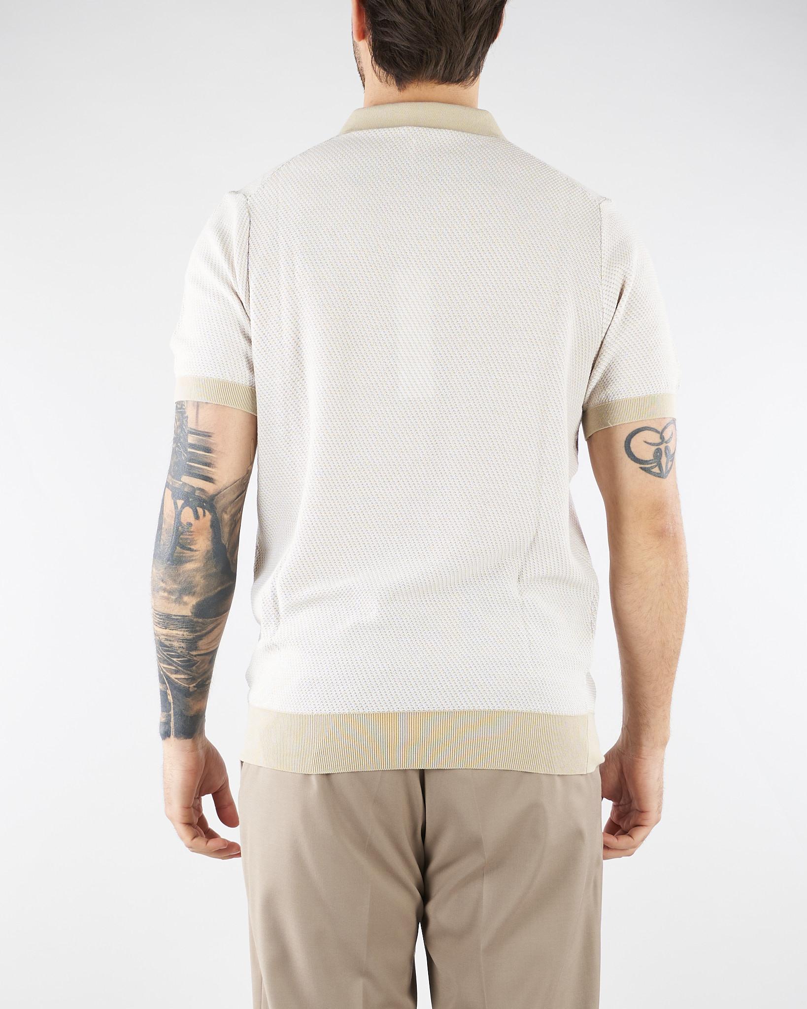 Maglia polo jacquard Sabbia DK17028 30 DIKTAT 