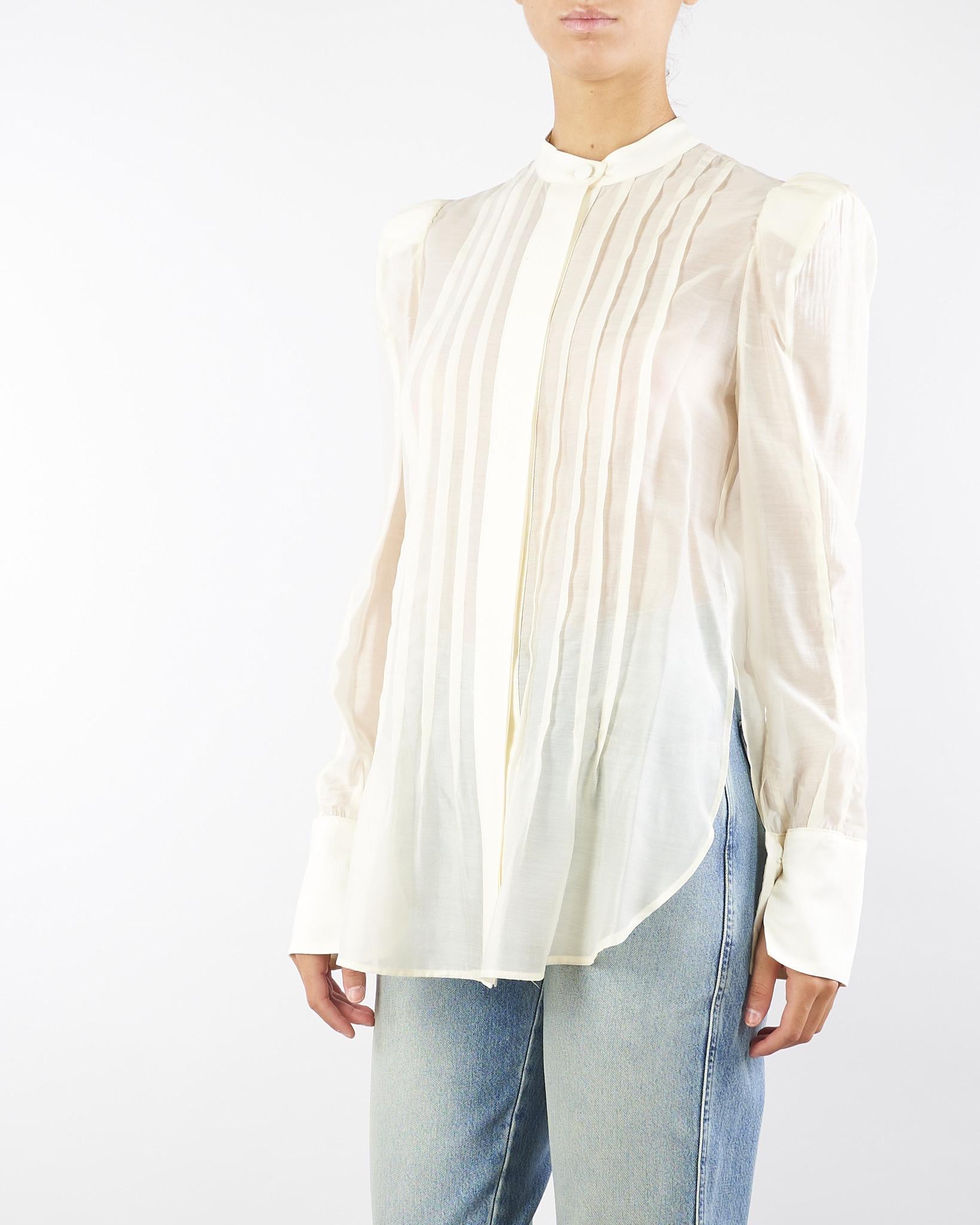 Camicia Crema in organza CA277A 3 BOHEMIAN VI 