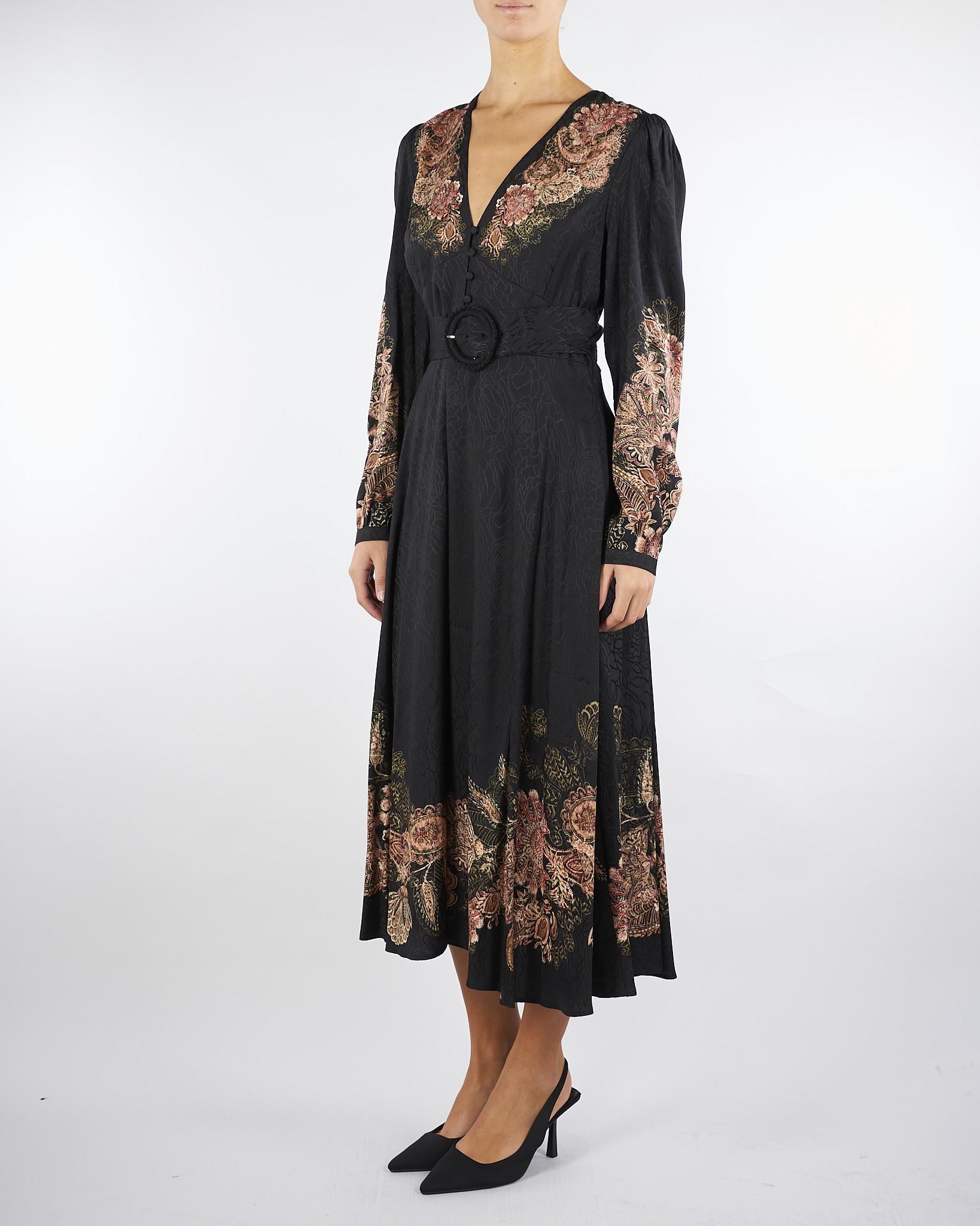 Abito Chemisier Nero con fantasia TP2043 12742 TWIN SET 