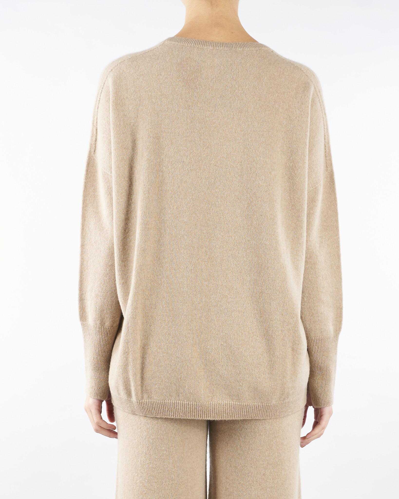 Maglia Beige in puro cashmere V54606 40 VANISE' 