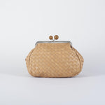 Borsa Beige Pasticcino Bag Medium in pelle intrecciata PANCIA 1 MAX MARA WEEKEND 
