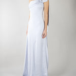 Abito Celeste lungo in satin SS260382 25 ELEH 