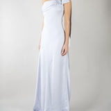 Abito Celeste lungo in satin SS260382 25 ELEH 