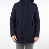 Parka Blu in panno misto lana con cappuccio 3932H8317FC253738 89 MANUEL RITZ 