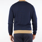 Maglia Blu con profili a contrasto in misto lana 3932M500253807 89 MANUEL RITZ 