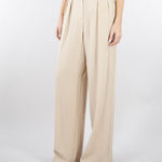 Pantalone Beige wide leg con doppia pences PA00601TVIS0025 V0778 SIMONA CORSELLINI 