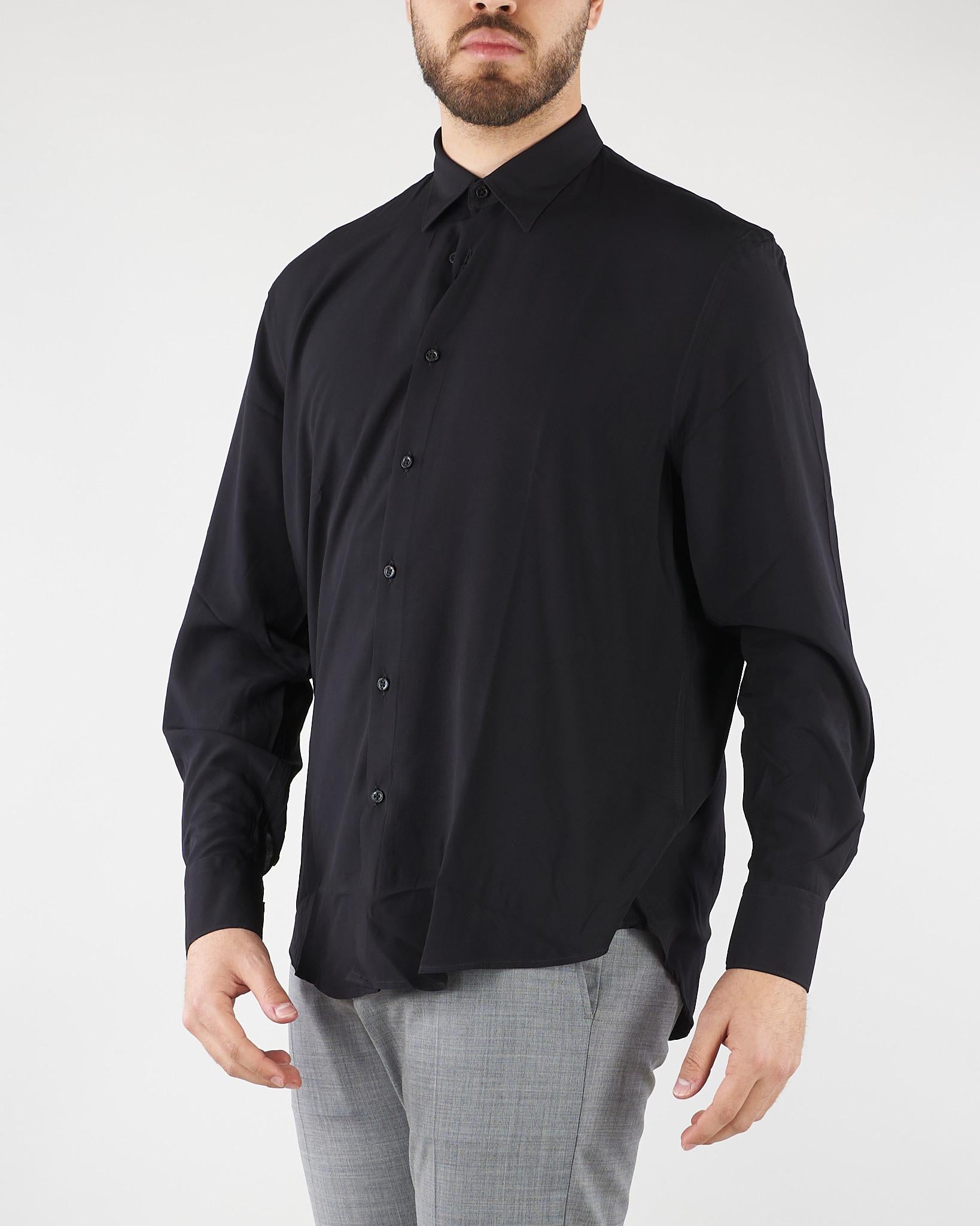 Camicia Nero in viscosa fluida CA3624 9 I'M BRIAN 
