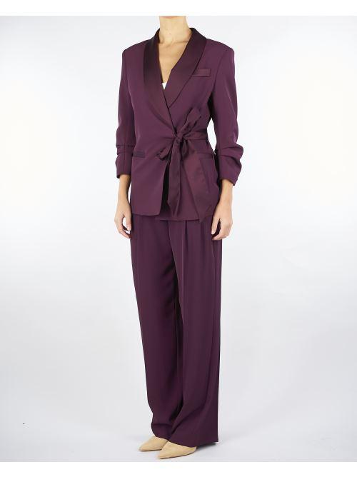 Pantaloni Bordeaux ampi con vita alta PES0KHX 85 IMPERIAL 