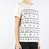 T-shirt in cotone e lino