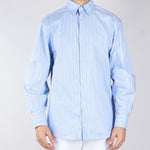 Camicia Celeste Oversize in cotone a righe CA3308 11 I'M BRIAN 