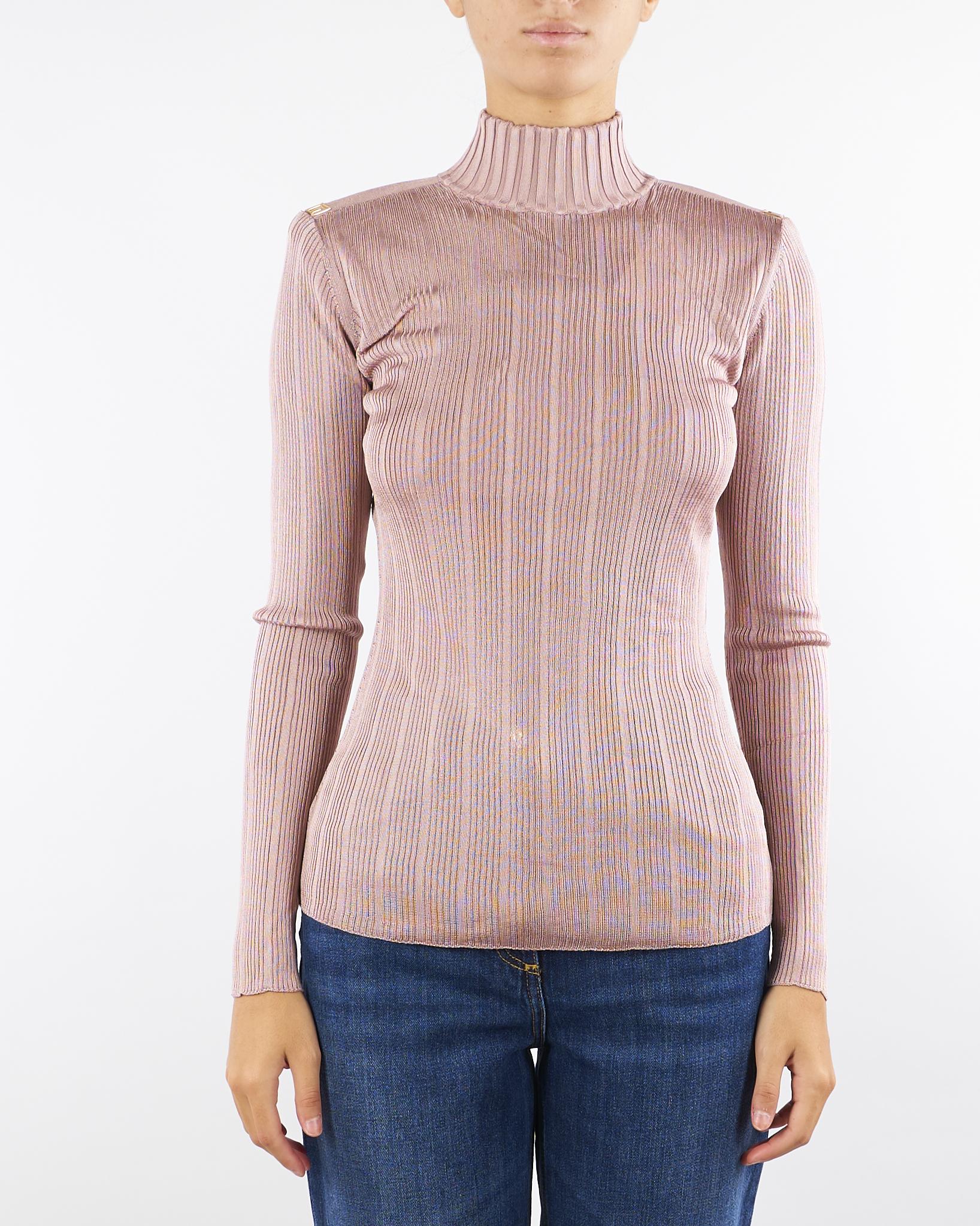 Maglia Sunrise in filato di viscosa con dettagli logo MK22S56E2 EA6 ELISABETTA FRANCHI 