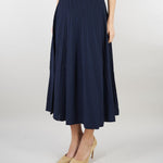 Gonna Blu in maglia di viscosa pointelle RA6053MA89R 93713 BLUGIRL 