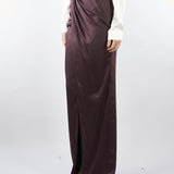 Gonna Merlot in raso con dettaglio gioiello GO14657E2 EA4 ELISABETTA FRANCHI 