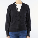 Cardigan Nero con inserti in pizzo NS241 99 NO SECRETS 