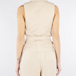 Gilet Beige con cintura TO00201TVIS0025 V0778 SIMONA CORSELLINI 