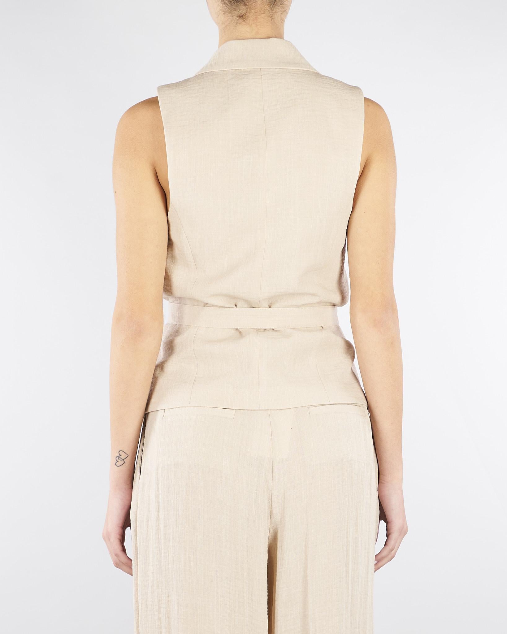 Gilet Beige con cintura TO00201TVIS0025 V0778 SIMONA CORSELLINI 